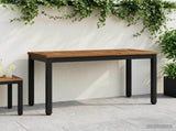 Garden Bench 80.5 x 35 x 45 cm Solid Acacia Wood Rectangular 901292