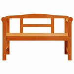 Outdoor Bench Brown 119 x 76 x 44cm Solid pine wood 4012186
