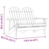 Garden Chair Natural Wood Solid Fir Wood Standard Ergonomic 315902