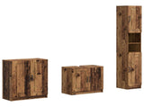 3 Piece Bathroom Cabinet Set UTRECHT Old Wood Engineered Wood 3417493