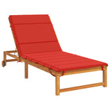 Sunlounger Cushion GEMERT 100% Polyester Red 200 x 70 x 3 cm 948554