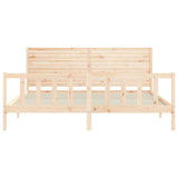 Bed Frame without Mattress 200x200 cm Solid Wood Pine 3193226