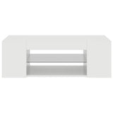 TV Cabinet with LED Lights High Gloss White 90x39x30 cm 804244