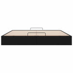 Ottoman Bed Frame without Mattress Black Super King Faux Leather 3310831