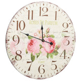 Vintage Wall Clock Flower 60 cm 325177