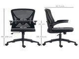Mesh Back Office Chair, with Flip-Up Arms - Black T3398P328237