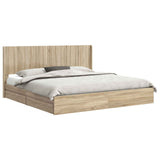 Bed Frame with Storage and Headboard Sonoma Oak 180 x 200 cm 3414003