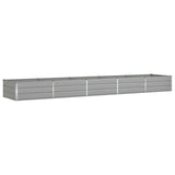 Planter Light Grey 480 x 100 x 45 cm Galvanised Steel 42018173