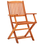 ZNTS 7 Piece Folding Outdoor Dining Set Solid Eucalyptus Wood 3087152