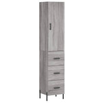 Highboard Grey Sonoma 34.5x34x180 cm Engineered Wood 3198863