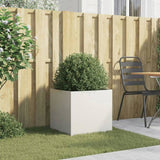 Planter White 49x47x46 cm Steel 841561