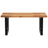 Basin Shelf Wall Mounted Steel and Solid Wood Acacia 3302883