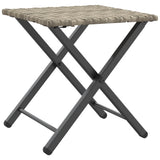 5 Piece Garden Dining Set Foldable Light Grey Poly Rattan 365948