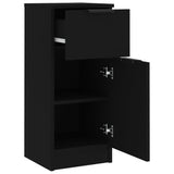 Sideboards 2 pcs Black 30x30x70 cm Engineered Wood 811118