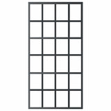 Sliding Door ESG Glass and Aluminium 102x205 cm Black 151022