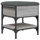 Shoe Bench Grey Sonoma 42x42x45 cm Engineered Wood 835185