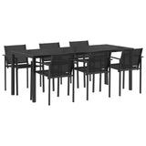 Outdoor Furniture Set 7 pcs Black and Anthracite Textilene 3422883