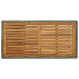 Bar Table with Storage Rack Grey 120x60x110 cm Poly Rattan 313479