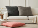 Cushion with Pillow HEERLEN 2 pcs Pink Velvet 928353