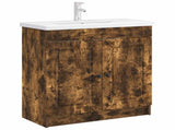 Bathroom under Sink Cabinet Smoked Oak 78.5 x 37.5 x 81 cm 890079
