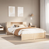 Bookcase Bed without Mattress 150x200cm King Size Solid Wood Pine 3322361