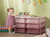 Kids Storage Unit, with Six Drawers - Pink T3398P347681