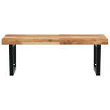 Basin Shelf Wall Mounted Steel and Solid Wood Acacia 3302939