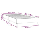 Bed Frame without Mattress White 90x190 cm Single Single Faux Leather 349840