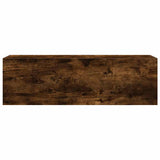 Bathroom Wall Cabinet Smoked Oak 100x25x30 cm Engineered Wood 860098