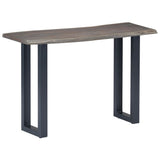 Console Table Grey 115x35x76 cm Solid Aacia Wood and Iron 247831