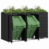 Wheelie Bin Storage for 3 Bins Black 204 x 77.5 x 121.5 cm 3394739