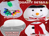 4ft 100LED 20 Lanterns Cashmere Fabric Retractable Snowman Garden Snowman Decoration 58418161