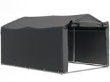 2.2 x 1.6 m Garden Storage Tent, Waterproof Anti-UV Bike Tent with Roll-up Zipper Door, Galvanised T3398P328028