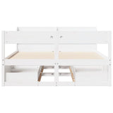 Bed Frame without Mattress White 120x200 cm Solid Wood Pine 3307126