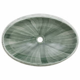 Countertop Basin Green Oval 59x40x15 cm Ceramic 155083