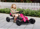 Kids Pedal Go Kart, with Adjustable Seat, EVA Wheels, Seat, Handbrake - Pink T3398P348368