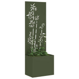Garden Privacy Screen Olive green 50 x 150 cm Cold-rolled steel 876451