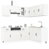 11 Piece Kitchen Cabinet Set "Lucca" Gloss White Engineered Wood 3314953
