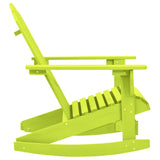 Garden Adirondack Rocking Chair Solid Fir Wood Green 315886