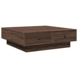 Coffee Table Brown oak 90x90x28 cm Engineered Wood 848093