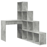 Corner Desk with Shelf Concrete Grey 101.5 x 149.5 x 149.5 cm 3337244