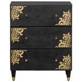 Sideboard Black 60 x 33 x 75 cm Solid Mango Wood 4018811