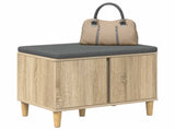 Hall Bench with Cushion with Storage Sonoma Oak 60 x 38 x 46 cm 891522