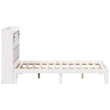 Bookcase Bed without Mattress White 135x190cm Solid Wood Pine 3322592