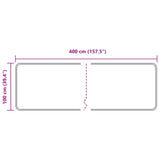 Rug Runner MARSA Grey 100 x 400 cm Polyester and PVC 42023364