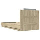 Bed Frame without Mattress Sonoma Oak 75x190 cm Small Single 3209977