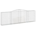 Arched Gabion Baskets 10 pcs 400x30x120/140 cm Galvanised Iron 3146887