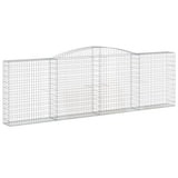 Arched Gabion Baskets 10 pcs 400x30x120/140 cm Galvanised Iron 3146887