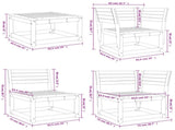 8 Piece Garden Lounge Set Solid Wood Douglas 3216943