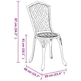 Garden Chair 2 pcs White 39 x 40 x 87cm Aluminium 42002396